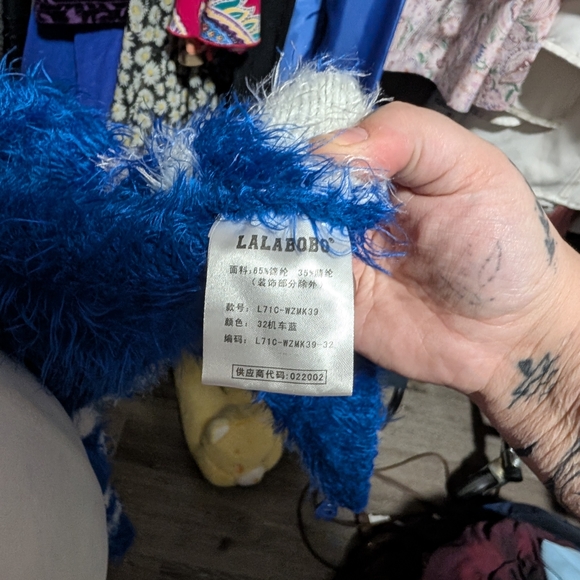 Fluffy Fuzzy LaLa BoBo Zip Up With Long Elf Hood - Picture 7 of 7